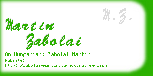 martin zabolai business card